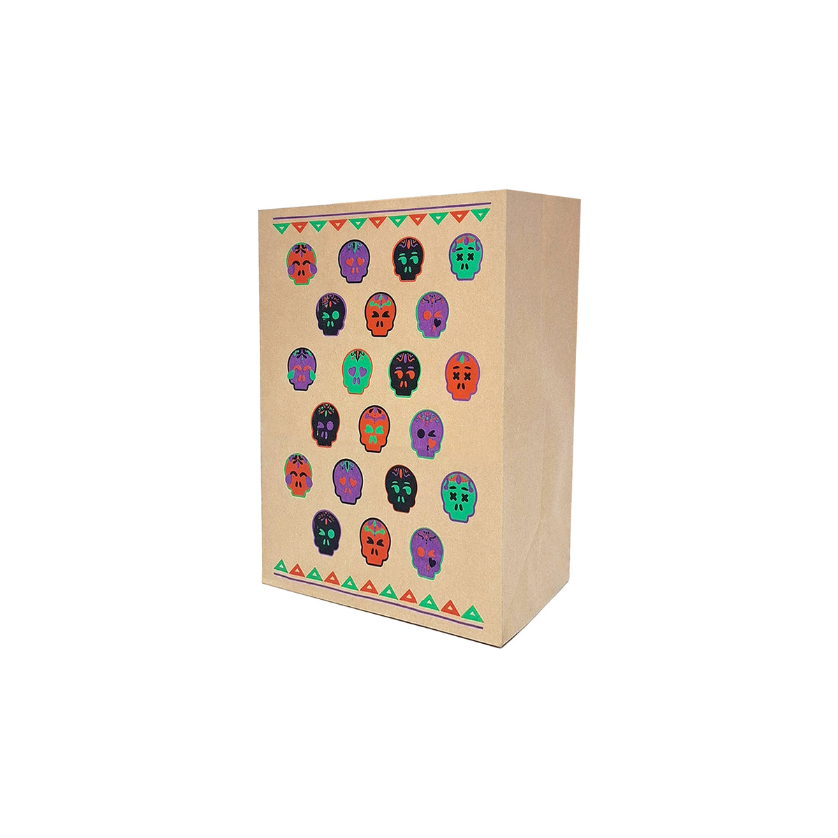 Bolsa Kraft Día de Muertos Calaveras de Colores | ALIM 132