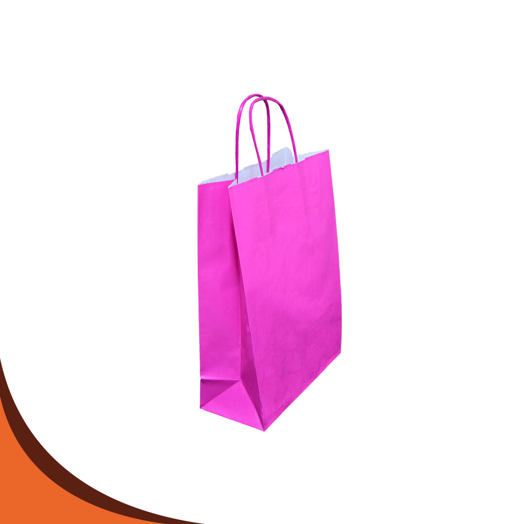 BOLSA COLOR ASA TORCIDA 22 X 31 X 10 PQT.100 PZS