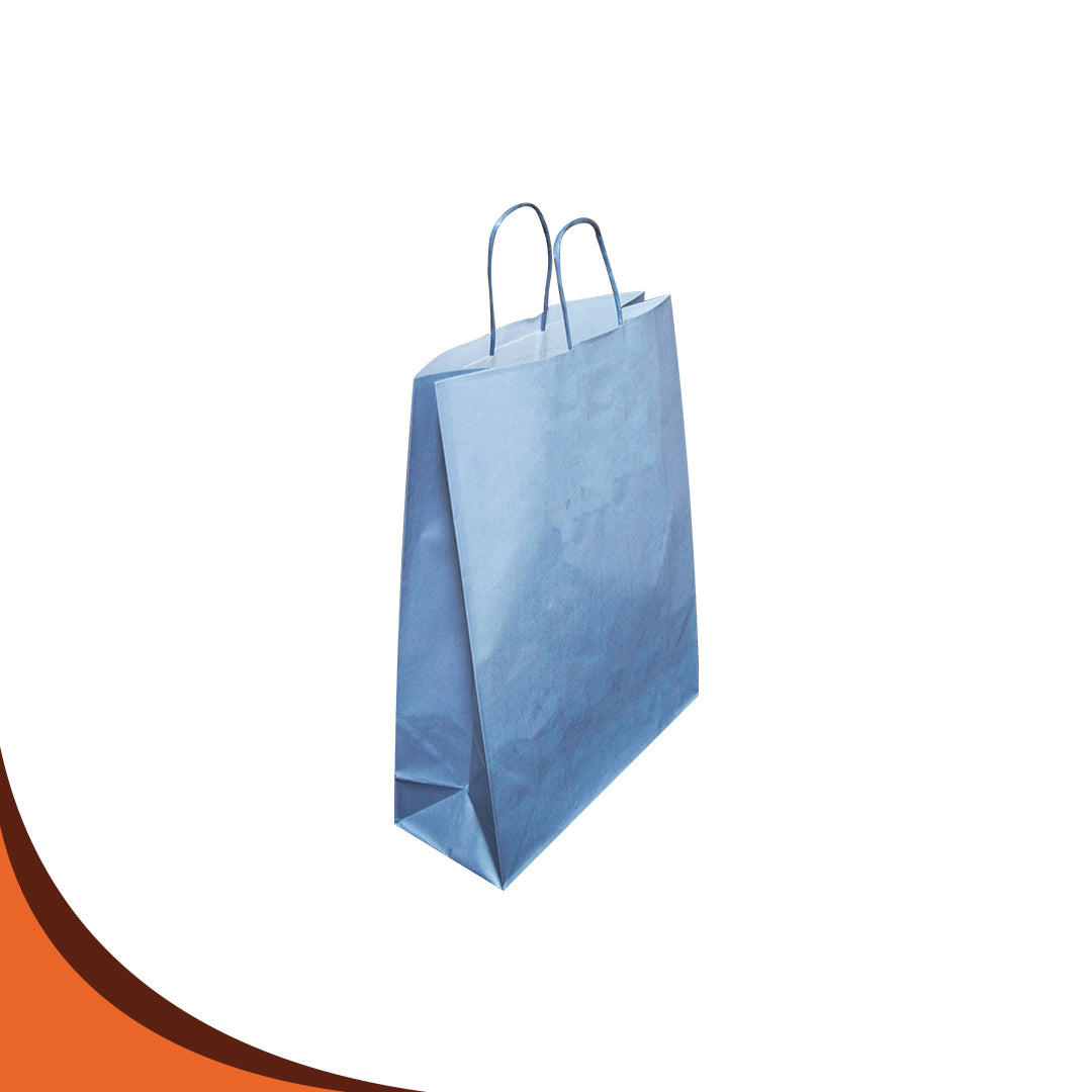 BOLSA COLOR ASA TORCIDA 32X41X12. PQT. 100 PZS