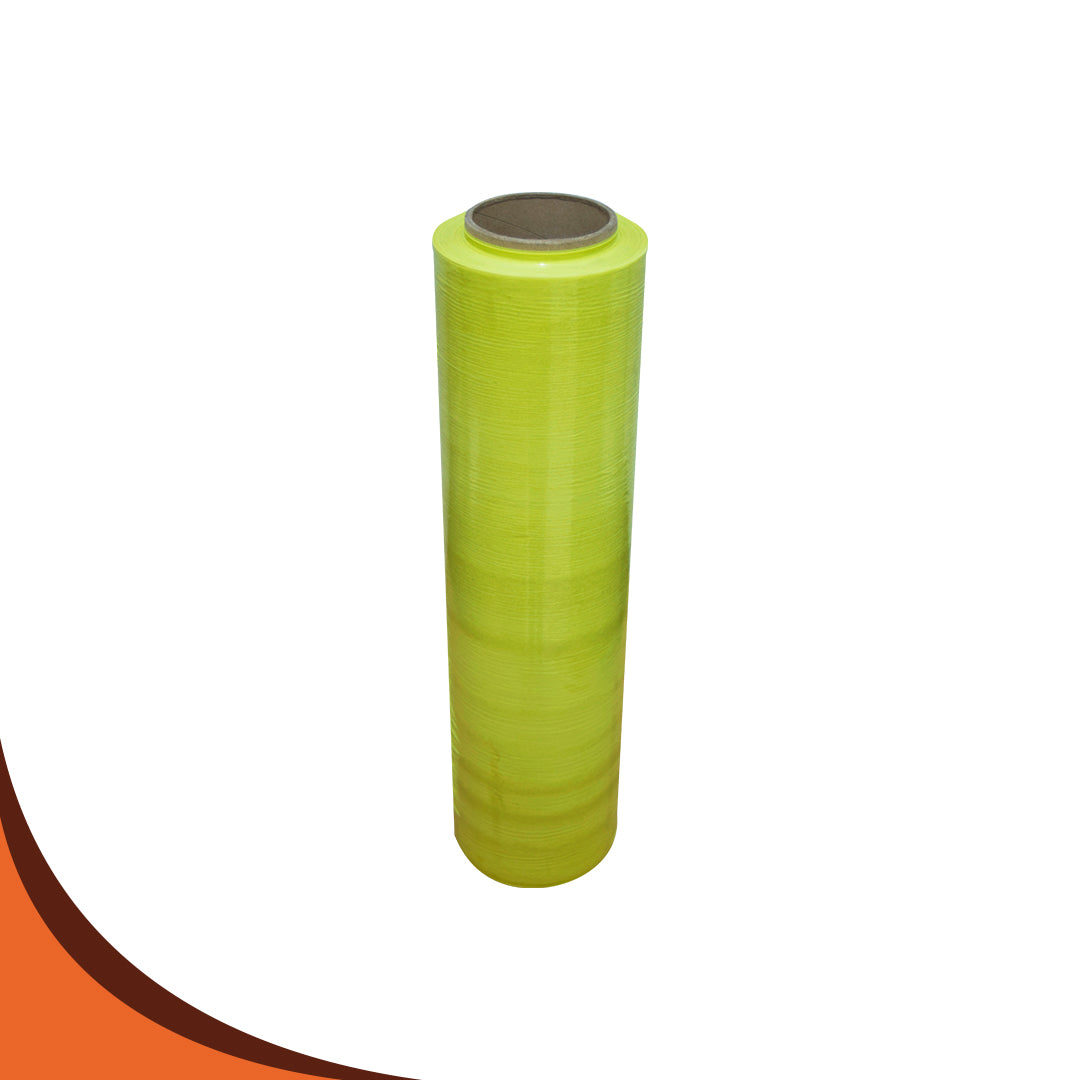 PELICULA ESTIRABLE AMARILLA 18" CALIBRE 80. PQT. 4 PZS