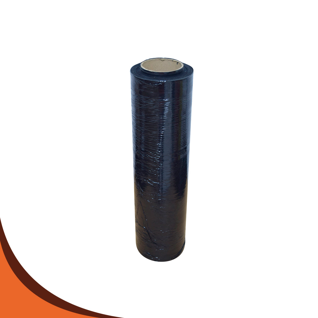 PELICULA ESTIRABLE NEGRO 18" CALIBRE 80. PQT. 4 PZS