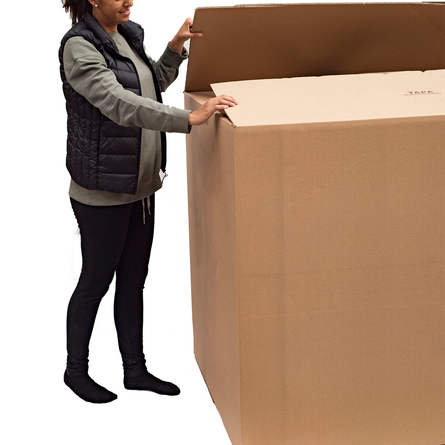 CAJA DE CARTÓN DOBLE CORRUGADO KRAFT PEGADA