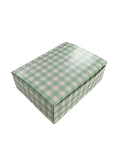 CAJA PARA GALLETAS 20X15X6  VERDE PQT 10 PZAS