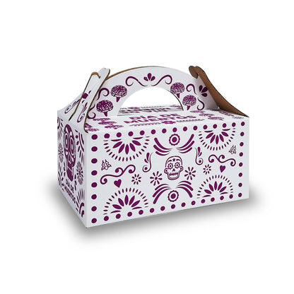 Caja lonchera Día de Muertos magenta ALIM 174 vista lateral